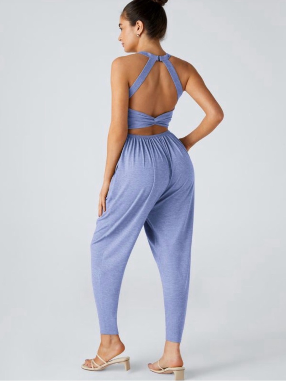 Halara U Neck Pocket Harem Casual Jumpsuit-Easy Peezy Cross-Back Jumpsuit Medium